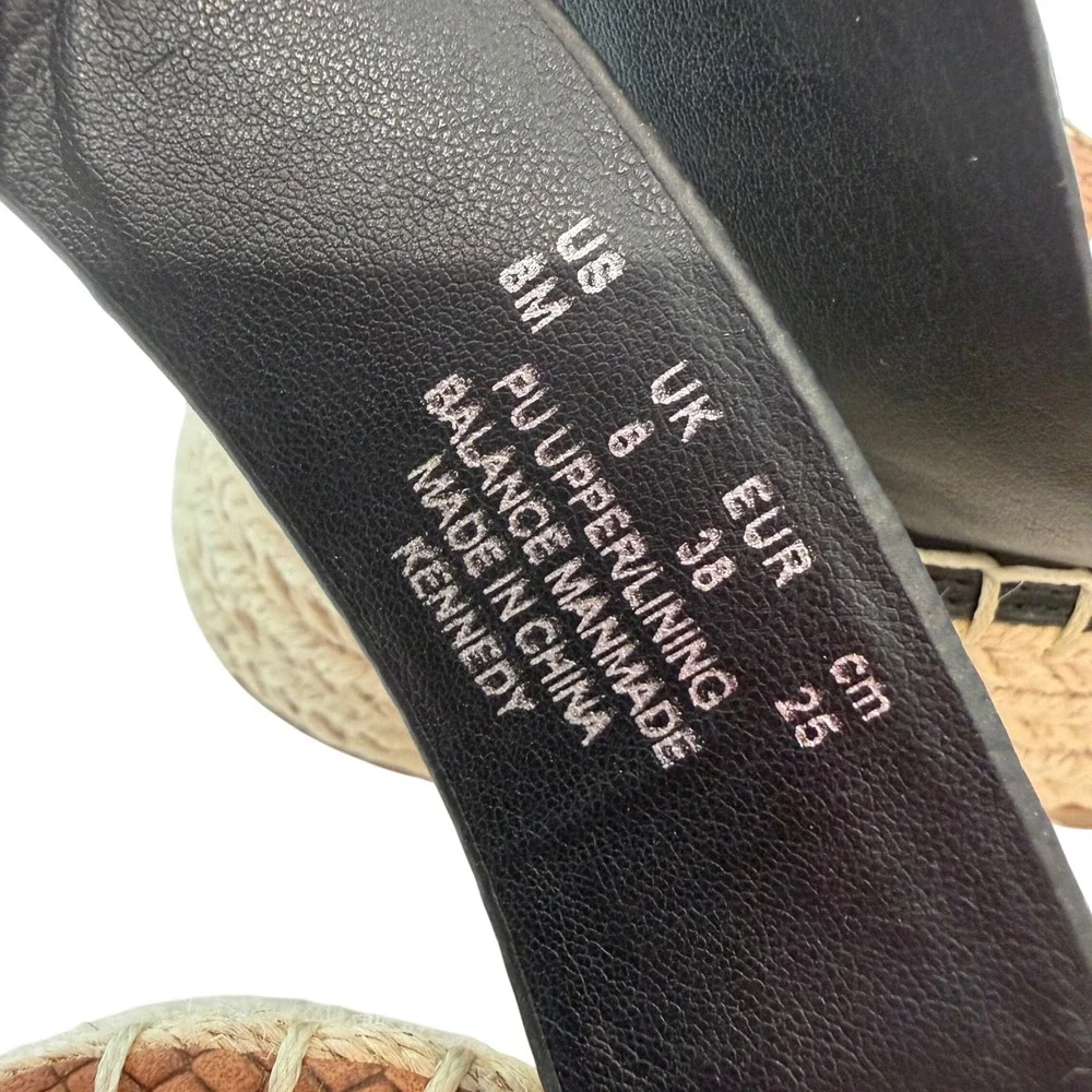 Circus by Sam Edelman Kennedy Espadrille Sandals Women 8M Black Boho Minimalist